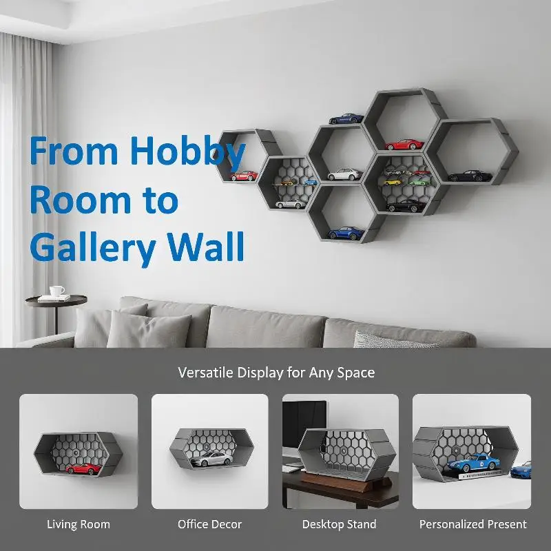 Car Model Display Stand Multi-Layer Durable Plastic Display Cabinet Storage Rack For Collectors Wall-Mounted Car Display Box