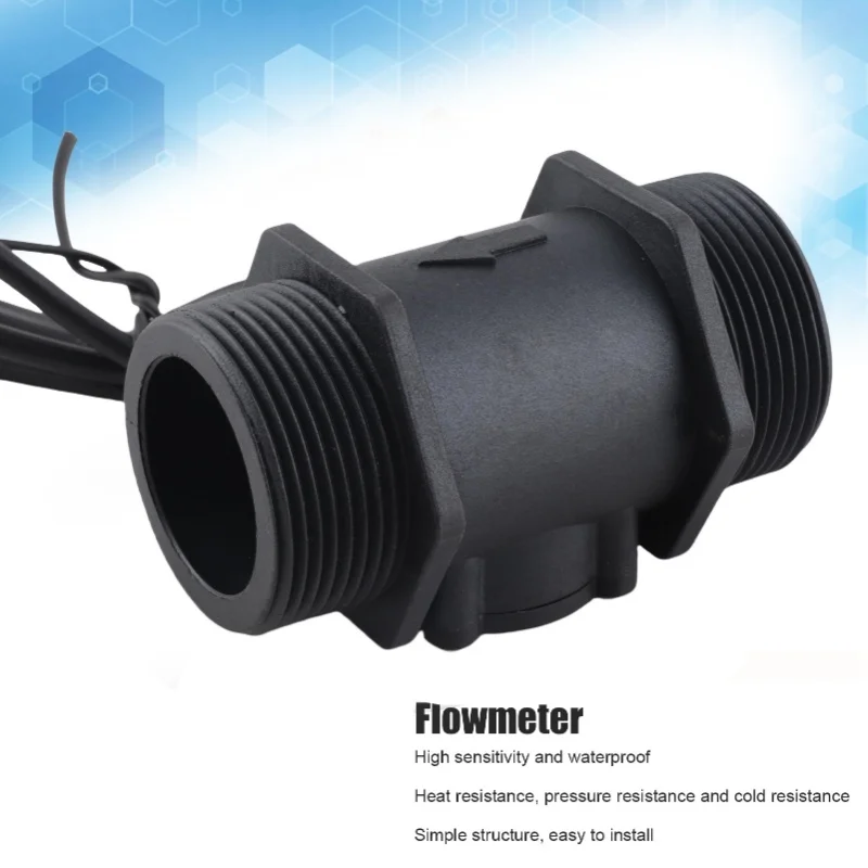 Water Flow Sensor For Swimming Pool Hall Turbine Flowmeter 47mm YF-DN40 DC 3.5-24V