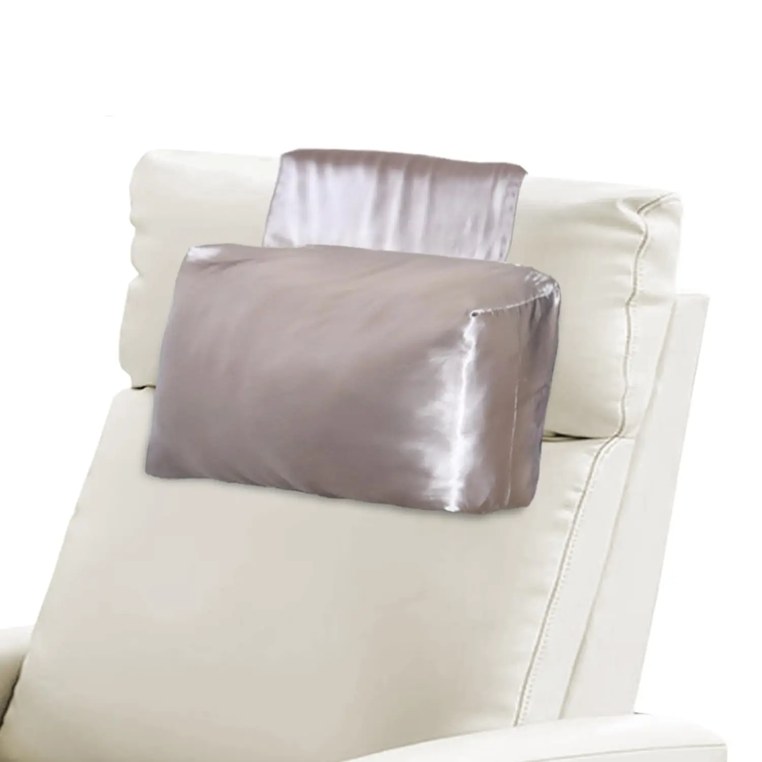 

Satin Recliner Headrest Pillow With Pocket For Neck Support And Hair Protection