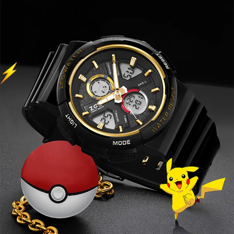 PokéMon Watch Pikachu Sports Waterproof Student Boy Girl Birthday Gift Anime Cinnamoroll Led Luminous Electronic Watch Gift