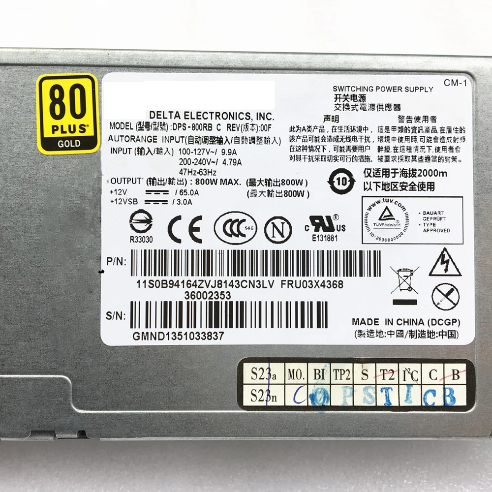Server Power Supply For Lenovo  RD630 640530 Model DPS-800RB A DPS-800RB C 800W Can be Connected to The Mine
