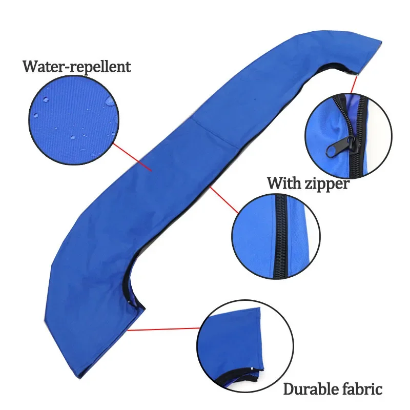 Waterproof 600D 3 Bow Bimini Top Boot Cover No Frame Yacht Boat Cover With Zipper Anti UV Dustproof Cover Marine Accessories
