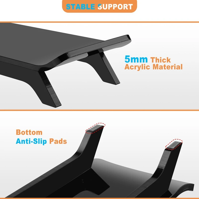 Top-Desktop Stand For Bose Soundlink Max Portable Speaker, Acrylic Speaker Holder Display Shelf Anti-Slip Base Mount