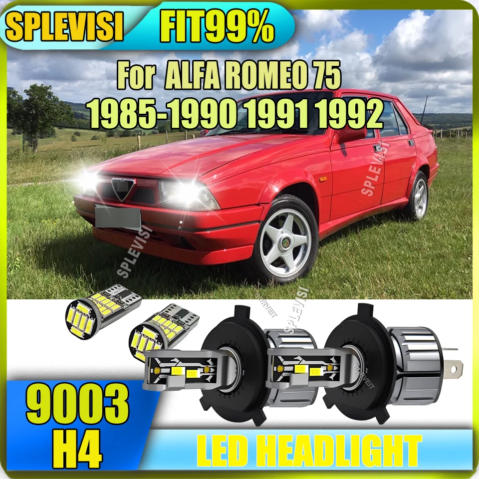 Night Vision Improve Headlight 75W 7500LM Powerful Best Car Lamp For ALFA ROMEO 75 1985 1986 1987 1988 1989 1990 1991 1992