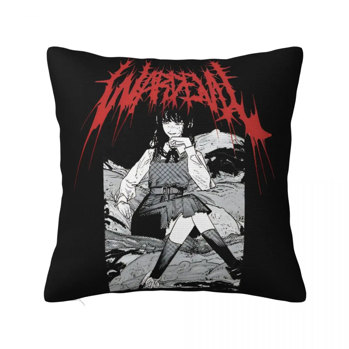 Yoru Chainsaw Man War Devil Square Pillow Cases Asa Mitaka Cushion Covers Awesome Zipper Decorative Pillowcase for Car 45x45cm