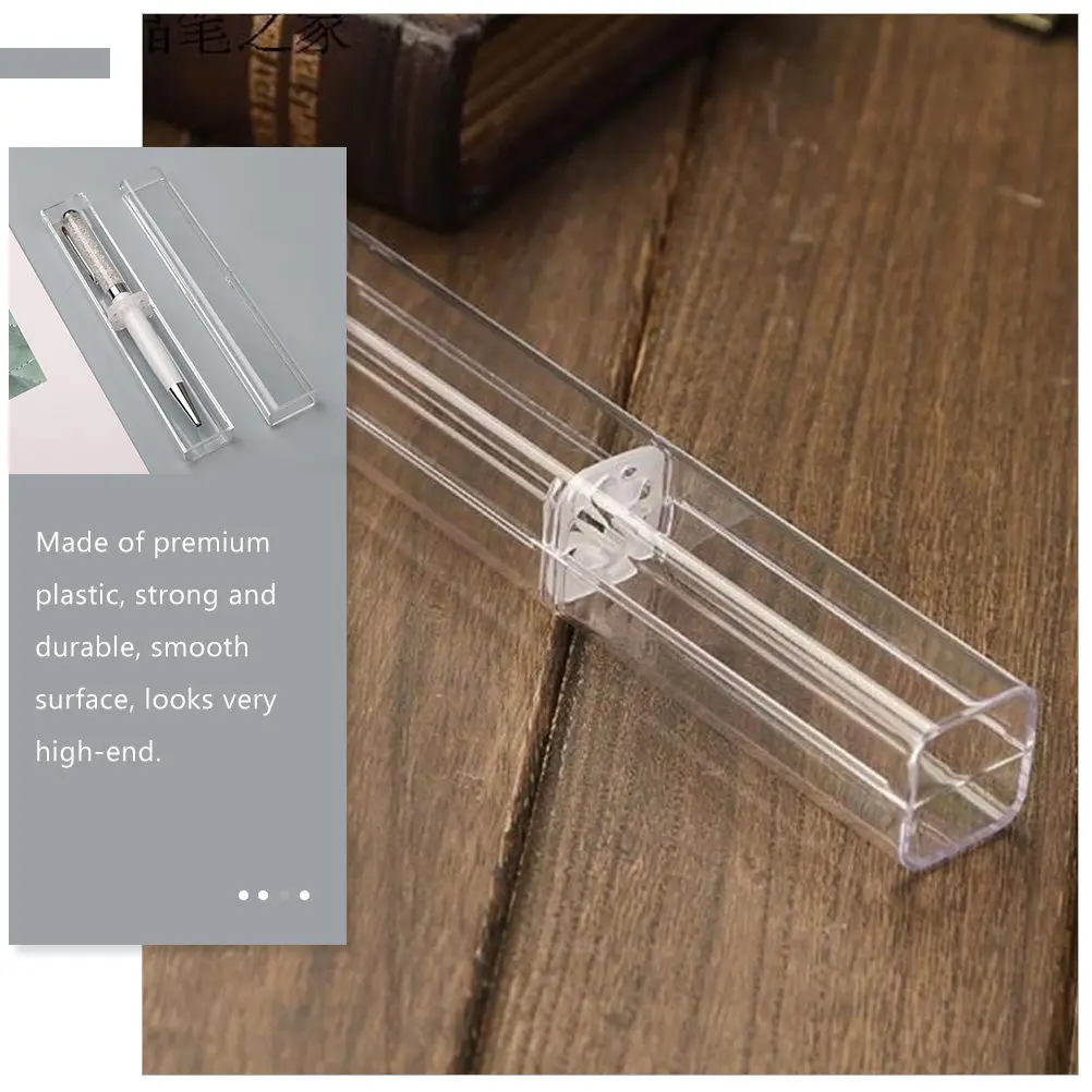 

12 шт. прозрачных пеналов-коробок для хранения ручек и школьных принадлежностей для подростков