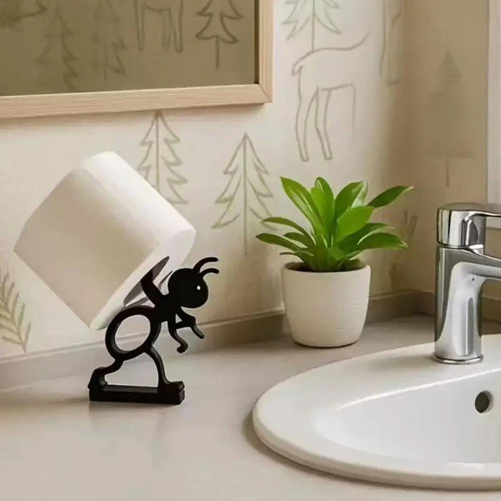 3D printed Ant Toilet Paper Holder Decoration Bathroom Vanity Accessory Living Room Tabletop Tissue Home Decor Items Ornament