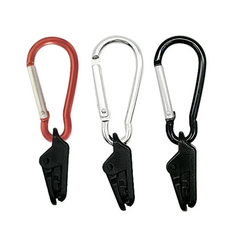 

10Pcs Awning Tarp Clamp Windproof Tarpaulin Awning Clip Lock Grip with Carabiner