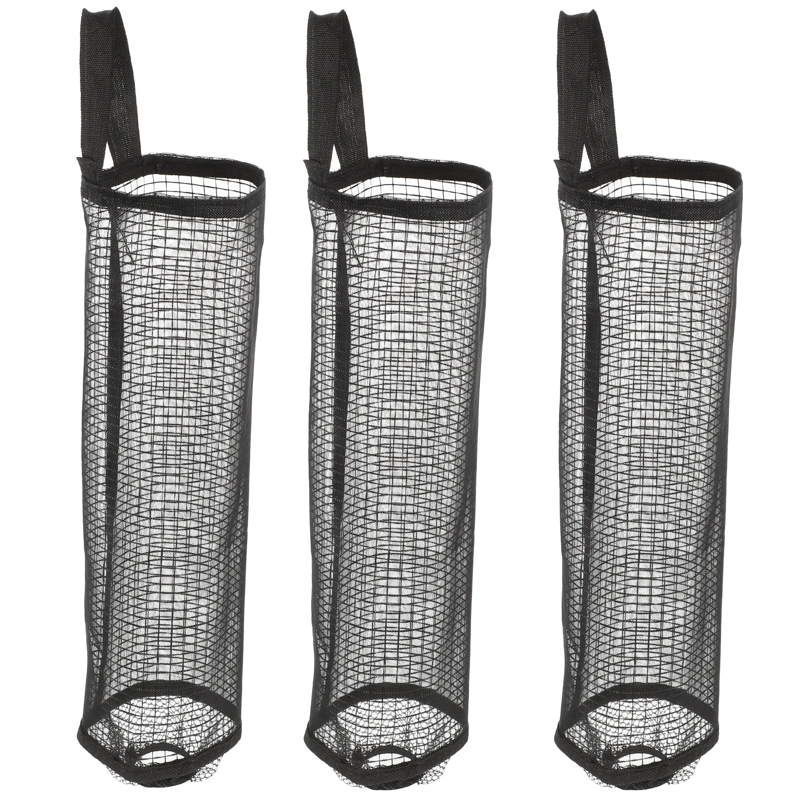 

3pcs Kitchen Plastic Bag Holder Premium Nylon Grocery Dispenser Storage Reusable Large Capacity Hanging Design