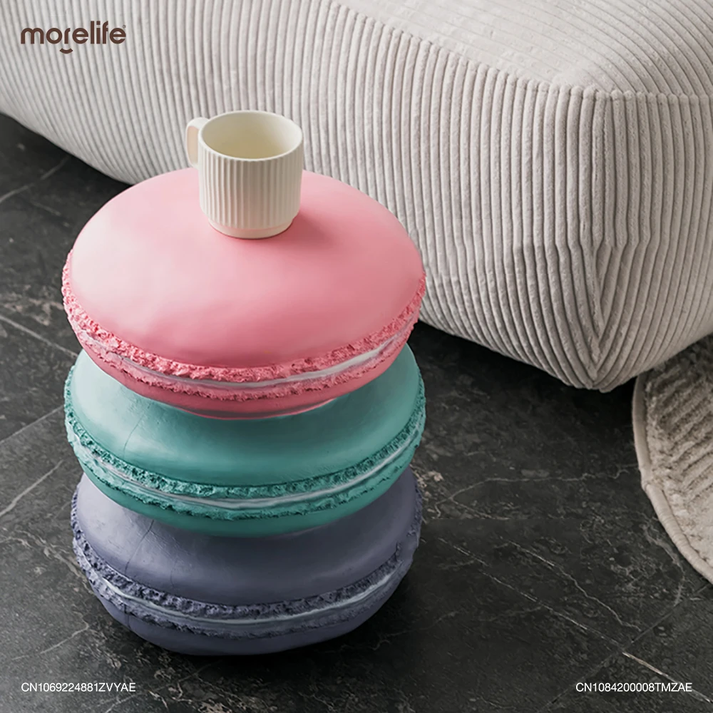 

Decorative Props Creative Macaron Colored Biscuit Stools Living Room Shoe Changing Stool Trendy Accessories Footstools Furniture