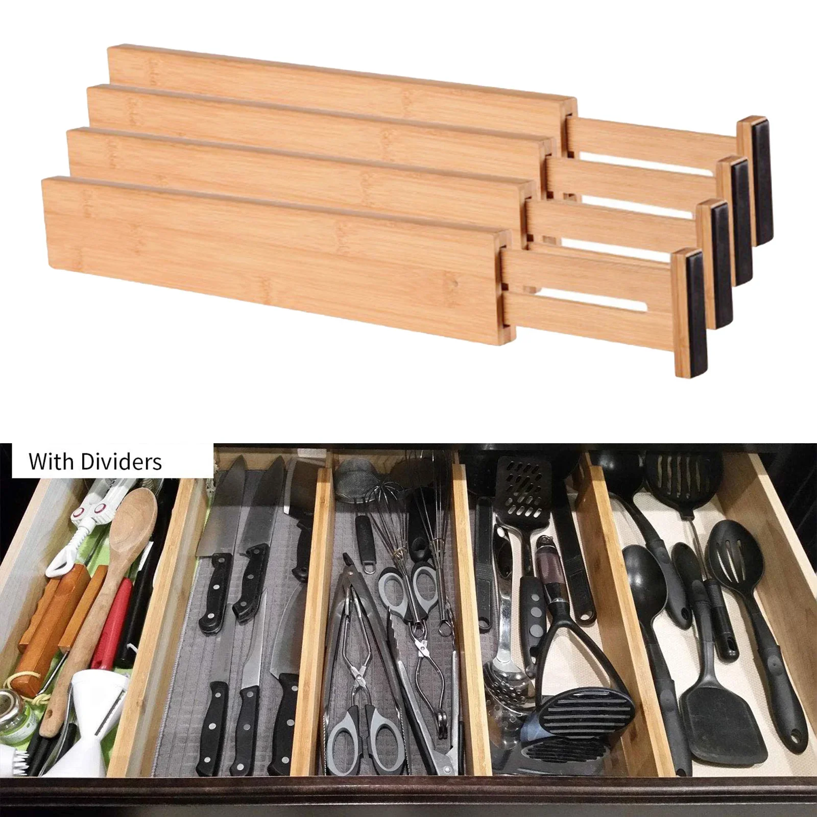 4Pcs Kitchen Drawer Dividers(12.79