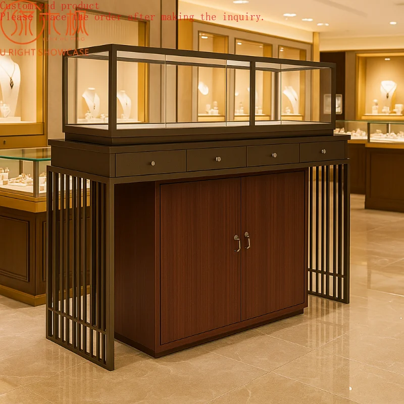 

Изготовленные на заказ витрины для ювелирных изделий под дерево на заказ - высококачественный поставщик шкафов для внутреннего острова для мелочей в магазине