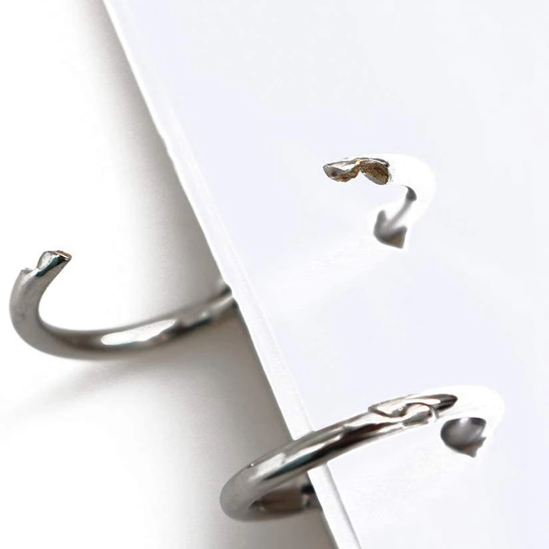 12 Pcs 3 Ring Book Rings Leaf Binders Office Book Rings Snap Split Hinged 20Mm Inner Diameter Book Ring