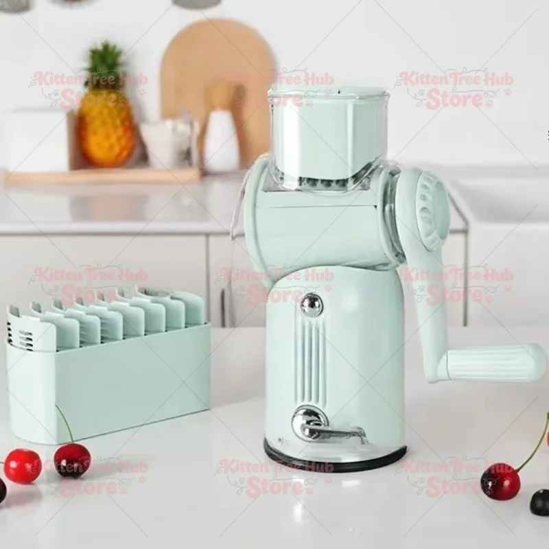 Kitchen tools, plastic small accessories, vegetable cutter, circular rotary cheese grater, multi-functional machine