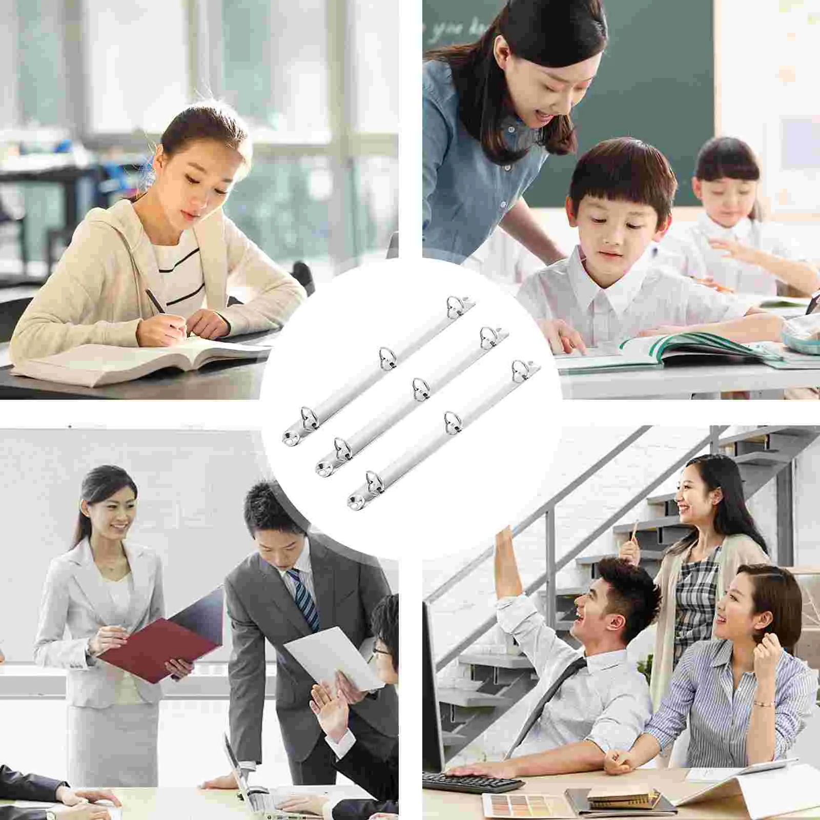 Metal Binder A4 Scrapbooking Iron Leaf Card Silver Household Binders High Grade Material Lightweight Store