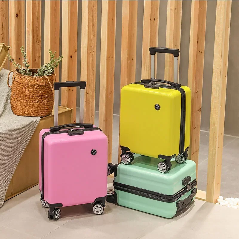 New Youth 14 inch Fashion Version Boarding Box Suitcase Female Board the Plane Multi-size Small Lightweight Rod  Male LUB-02