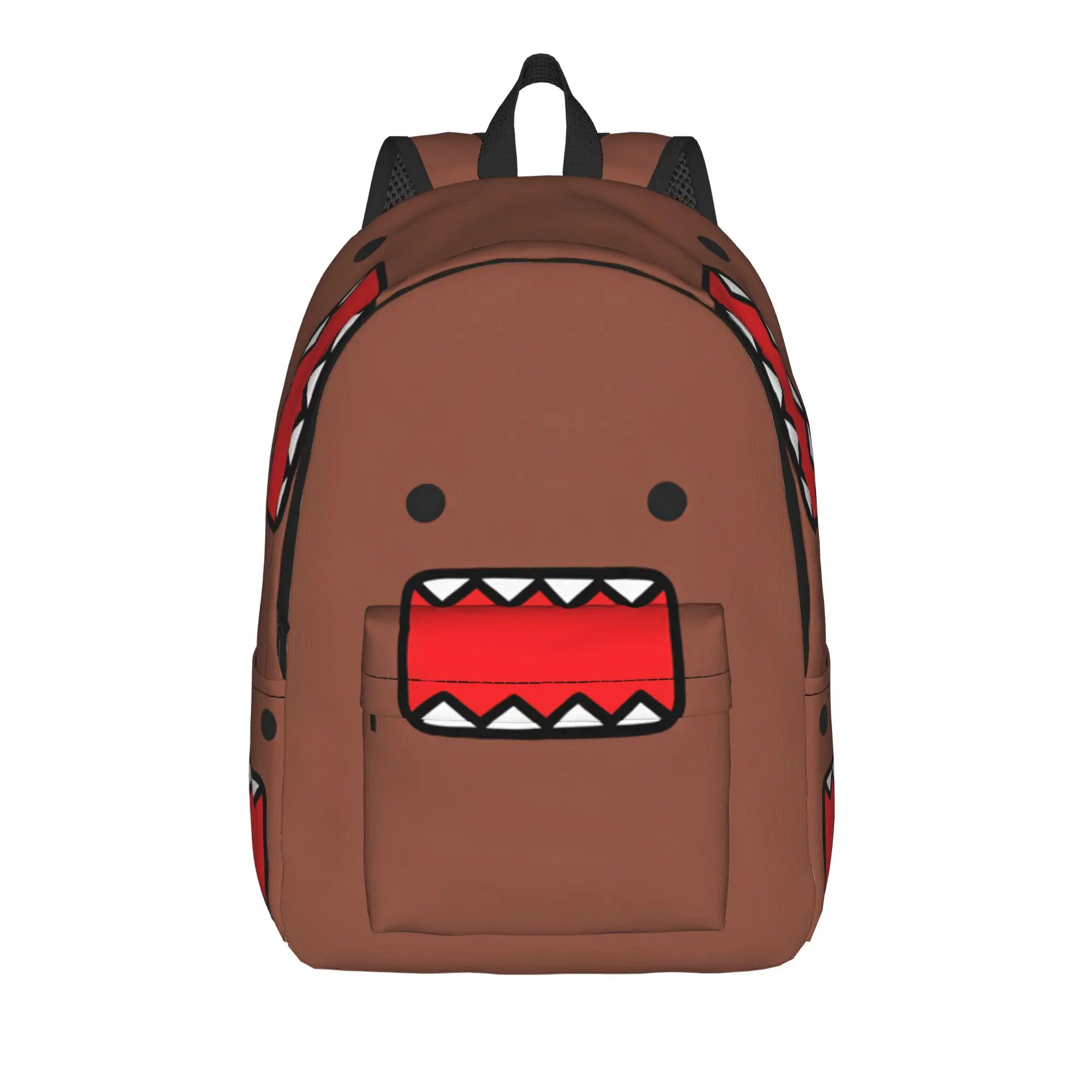 Domo Meme  Backpack Male  Pattern Backpacks Polyester Streetwear High School Bags Cycling Design Rucksack