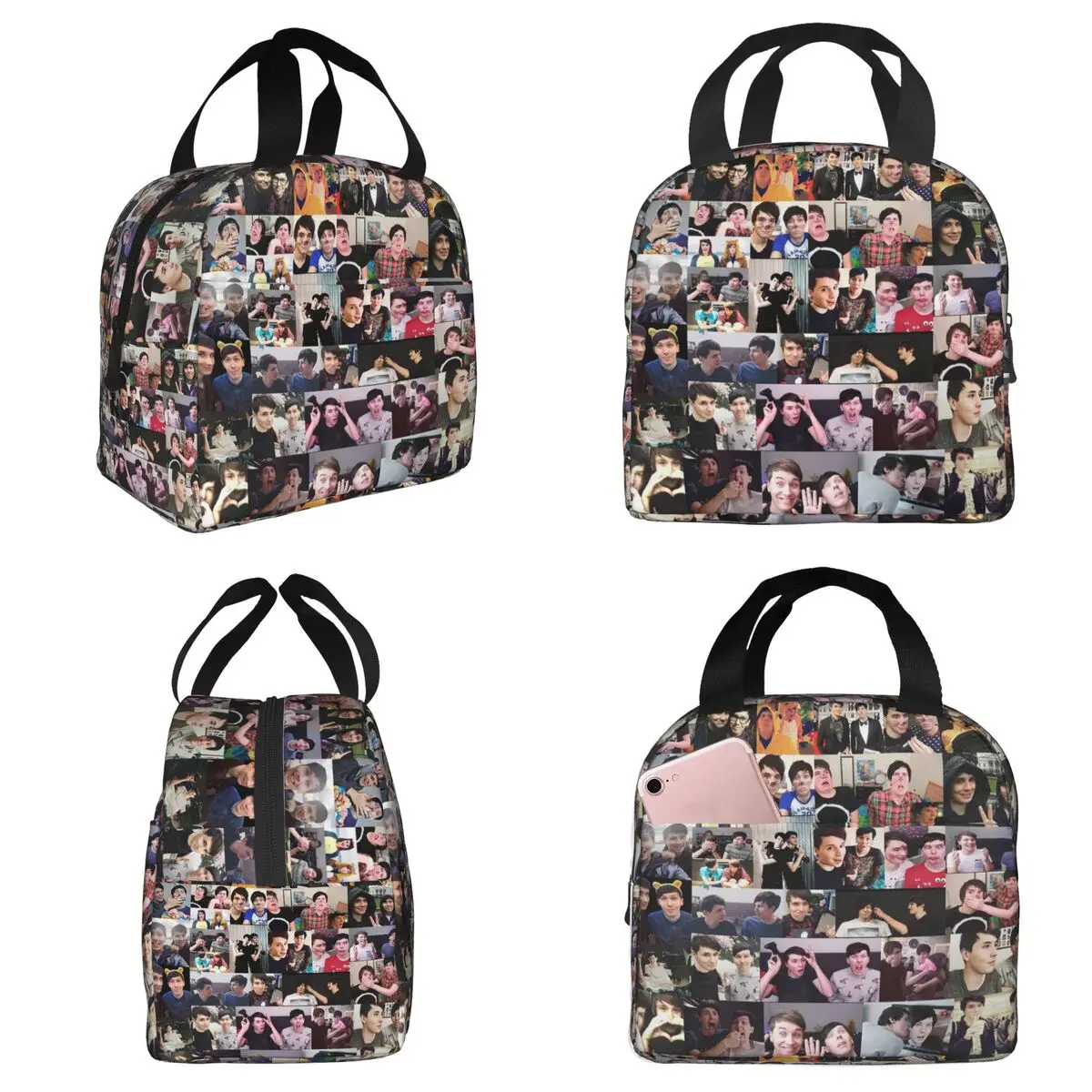 Dan And Phil! Insulated Lunch Bag for Kids School Cooler Thermal Food Box Tote Leakproof Lunch Boxes Container