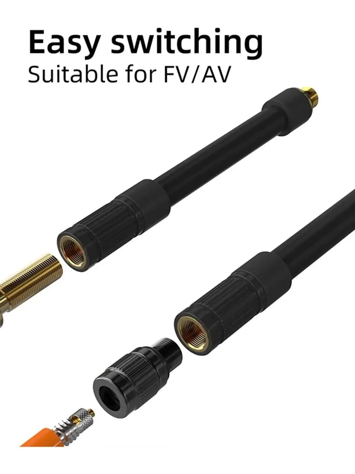 AliExpress THERAGUN Generic Air Pump Inflator Extension Hose, Bike Pump Tire Inflator Hose Adapter, with Presta Valve & Schrader Valve Adaptor