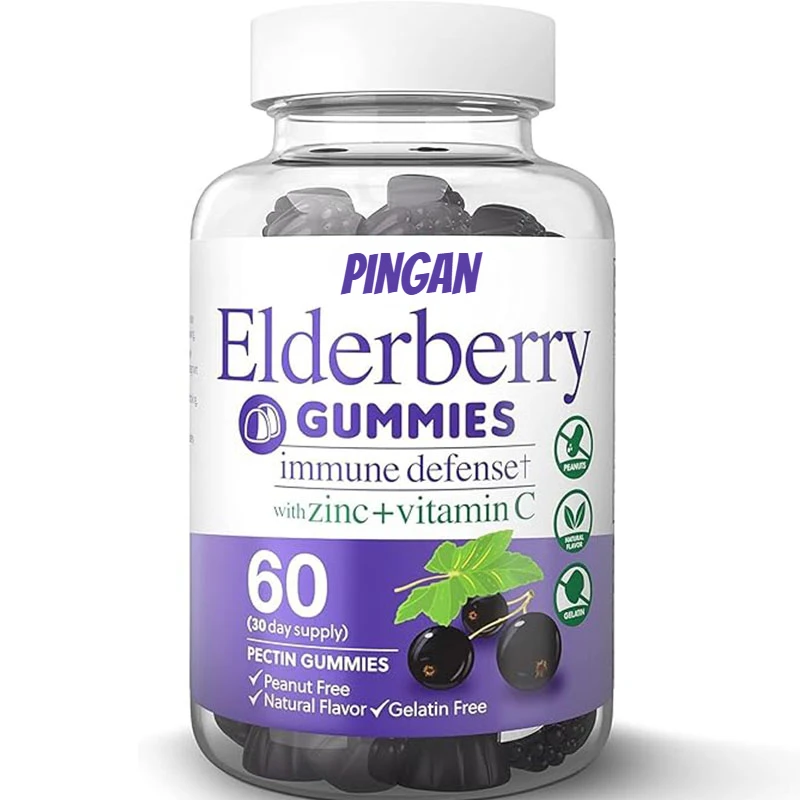 

Elderberry Gummies Containing Vitamin C and Zinc - Adult and Children's Elderberry Gummies