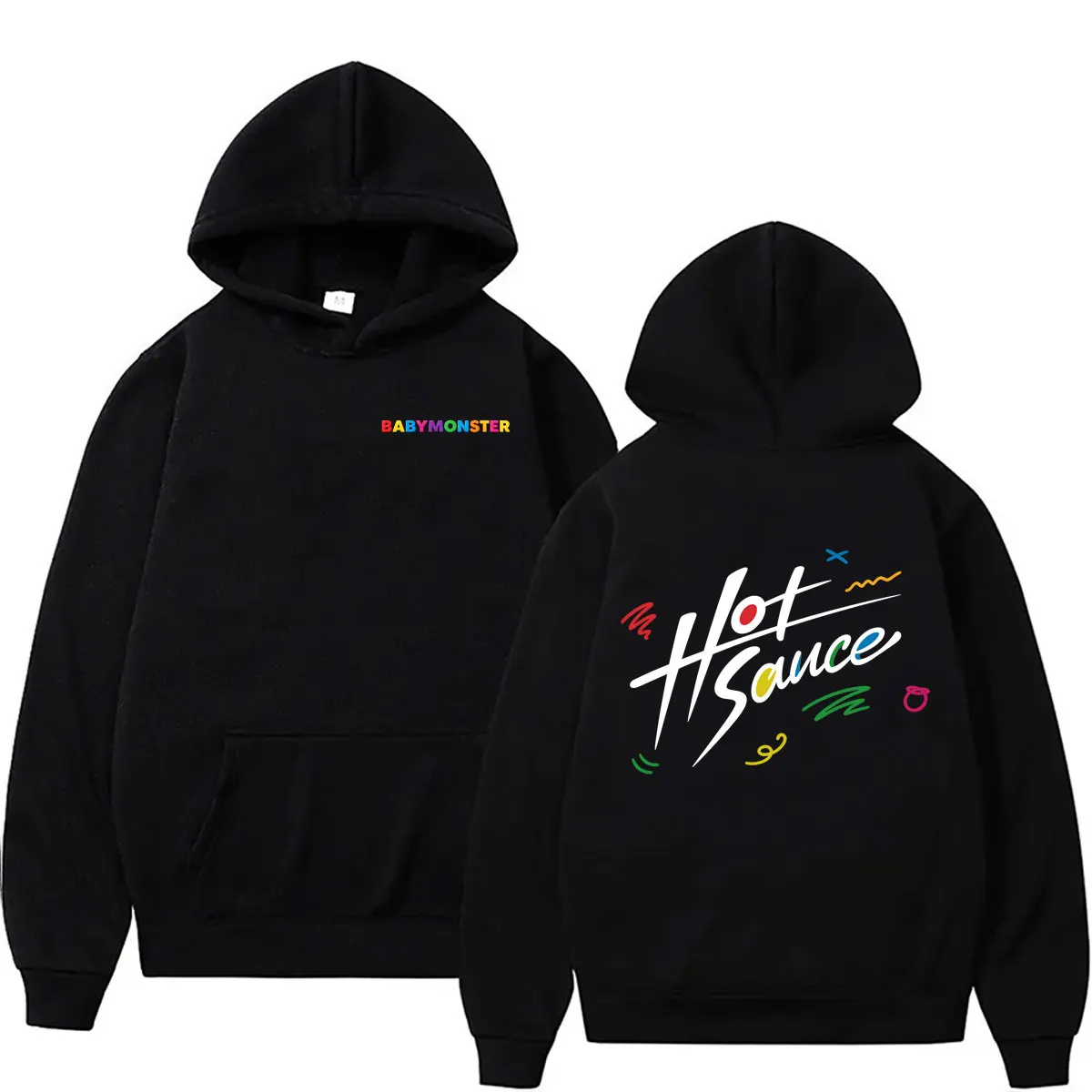 

Kpop Band Babymonster Hot Sauce Album Print Hoodie Men Women Korean Fashion Oversized Hooded Sweatshirt Male Y2k Merch Hoodies