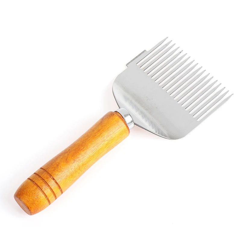 Honey Cutter Scraper Honey Uncapping Fork Wooden Handle Beekeeping Tools Beehive Shovel Scratcher Knife Equipment Honeycomb Tool