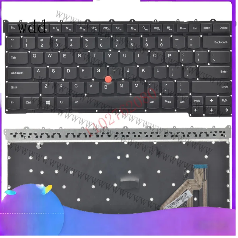 Teclado de Repuesto con Distribución de Teclas Estadounidense (EE. UU.) para Laptop Lenovo ThinkPad X1 Carbon 3ra Generación 2015 20BS 20BT