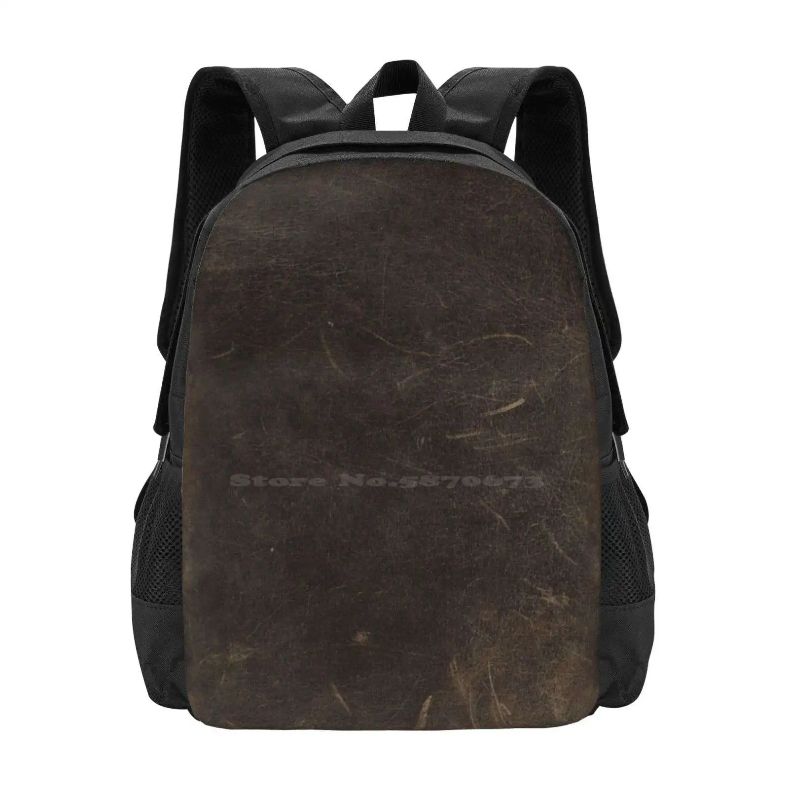 Rawhide - Worn Leather Hot Sale Schoolbag Backpack Fashion Bags Leather Worn Cowhide Rawhide Scratched Tan Brown Classic