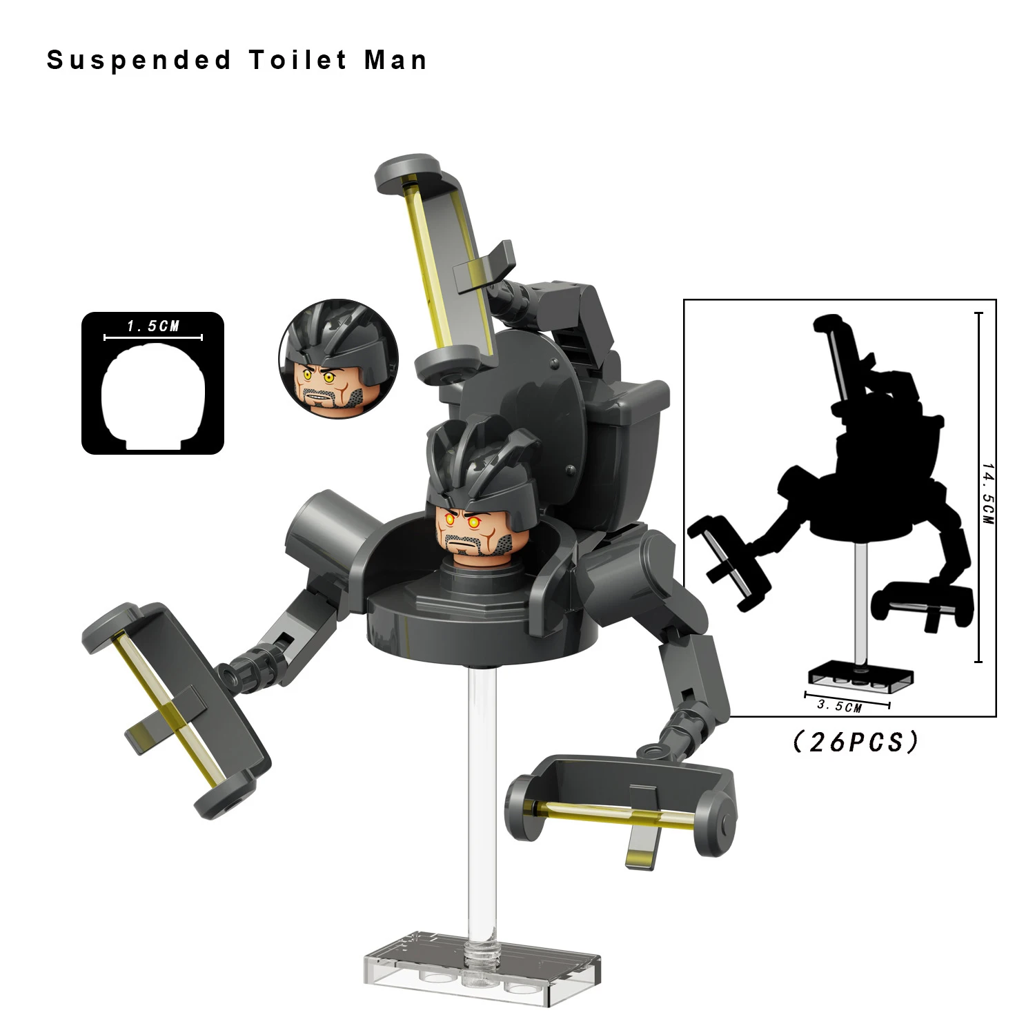 Funny TV man building blocks moc Figure toys Camera man vs Toilet man model Children Gift for boys Speaker Man gman