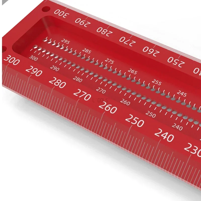 200-300mm Woodworking High-precision Line Scribe T-type Ruler Hole Scribing Ruler Aluminum Alloy Mark Line Gauge Measuring Tools