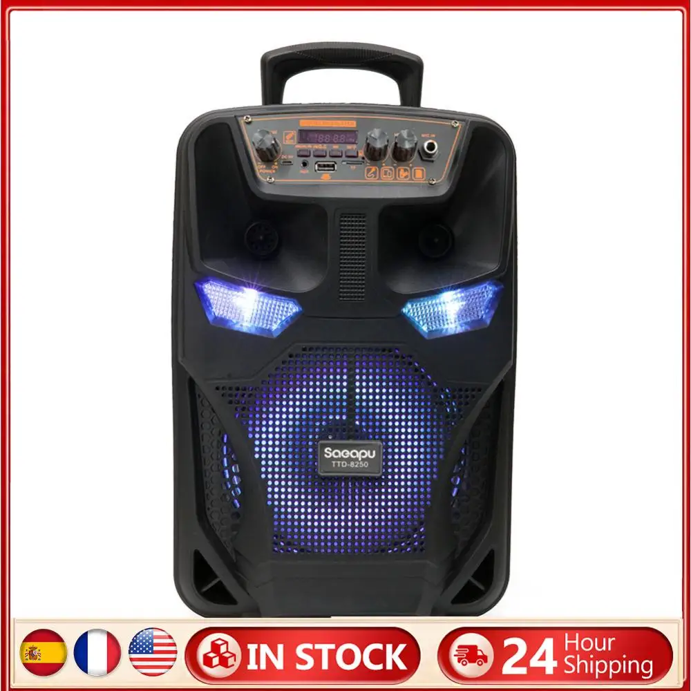 Bluetooth-Compatible Speaker Wireless Portable Speaker Support FM Radio Subwoofer Outdoor Speaker for Outdoor Home Party Travel