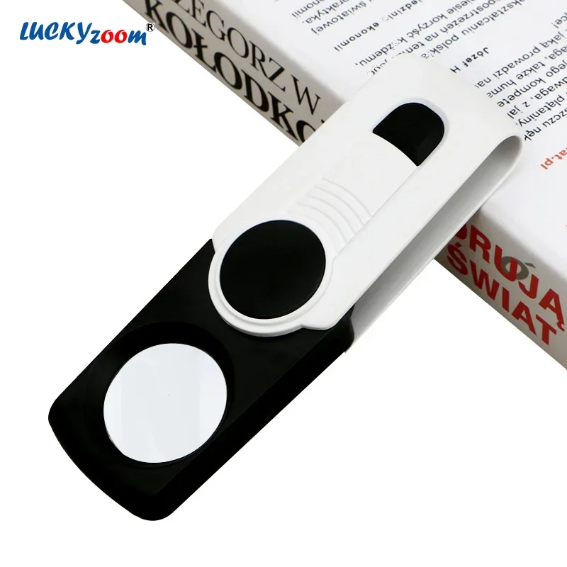 

8X Foldable Pocket Magnifying Glass LED Illuminated Loupe Magnifier Rotatable Handheld Jewelry Loupe Repair Read Lupa