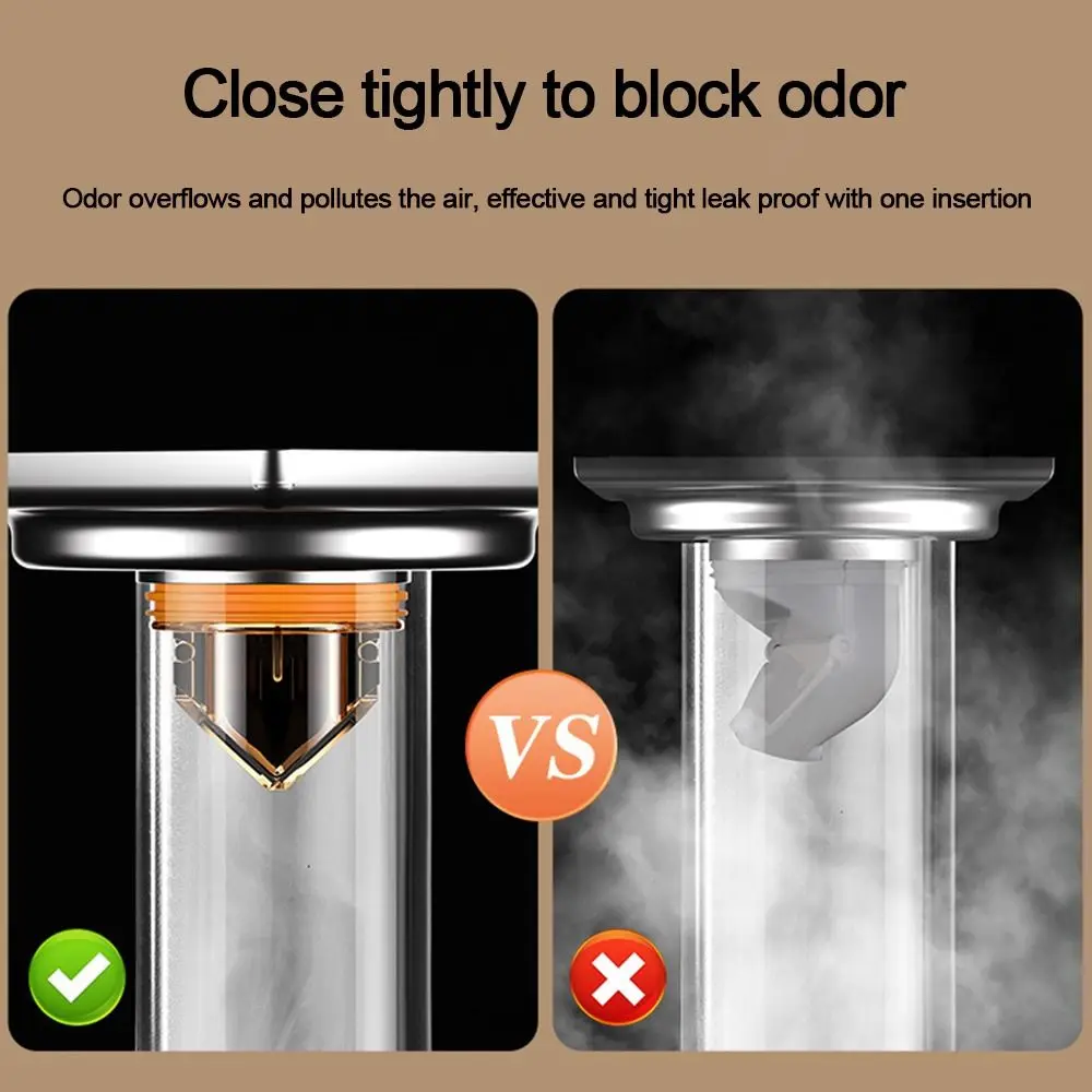 

Предотвращение обратного потока Слив для пола для душа с защитой от запаха Универсальный быстрый дренаж Слив для пола Наклонный фильтр для раковины с двойным открытием