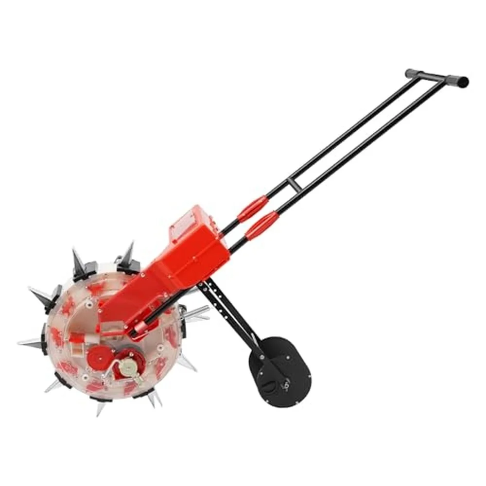 Manual Hand Push Seeder 10 Nozzles Garden Seeder with Seed Box Adjustable Planting Depth Quantitative Sowing 1 2 Seeds