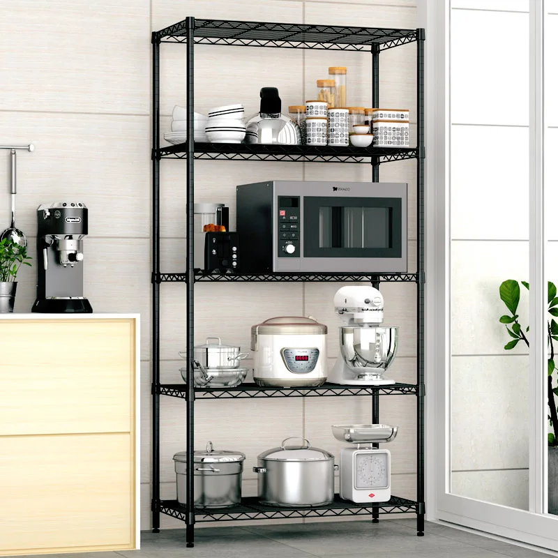 

Kitchen shelves, five-layer storage and finishing shelves, microwave oven floor shelves