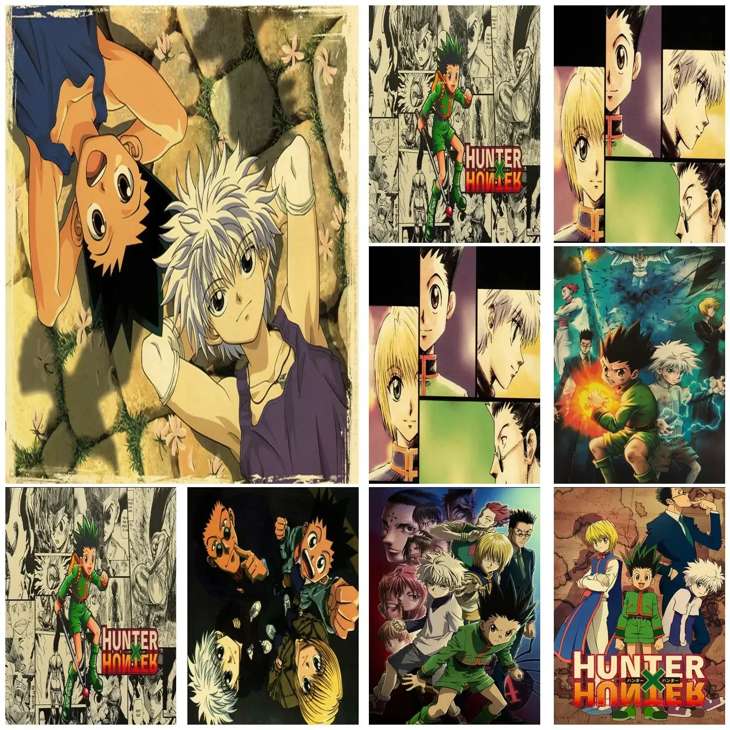 Hunter X Hunte Anime Canvas Poster Decor For Home Canvas Posters Room Wall Pictur Retro And Prints Art Bar Cafe Stickers