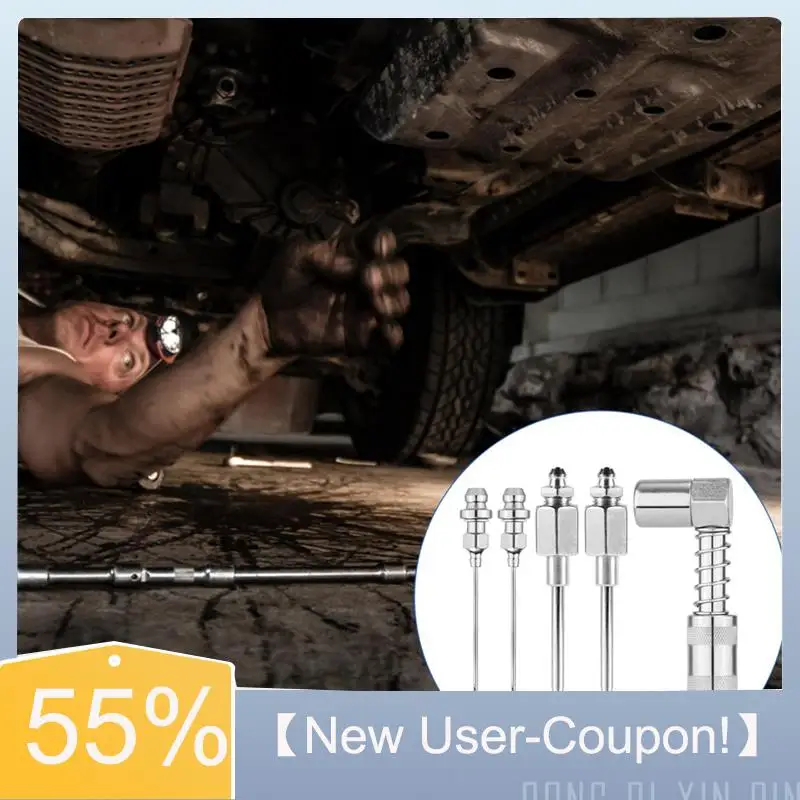 

【Fast Delivery】5Pcs 90 Degree Grease Coupler Needle Grease Fitting Nozzle Grease Injector Needle Tip Grease Needle Kit