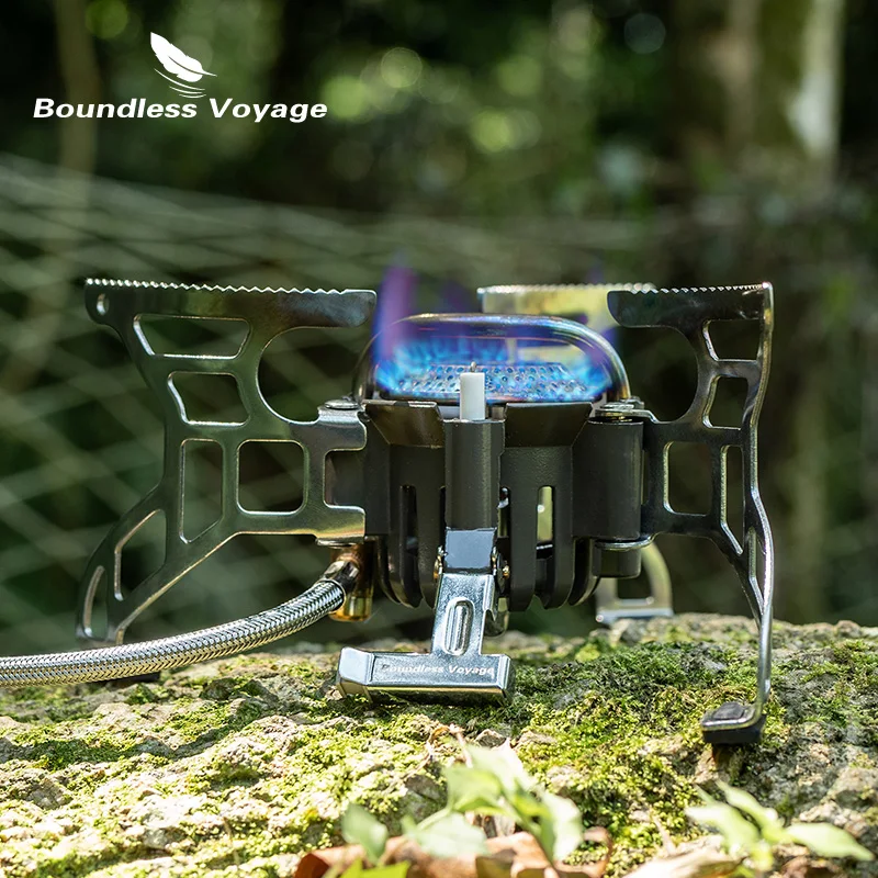 Boundless Voyage Camping Gas Stove Outdoor Portable Lightweight Furnace Burner Cooking Big Power Aluminum Alloy