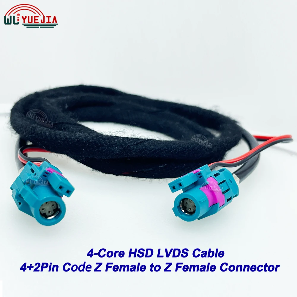 HSD Universal 4+2 Pin Code Z Female Jack 6 Pin Connector HSD LVDS Cable High Speed Data 535 4-Core Transmission Harness Wire