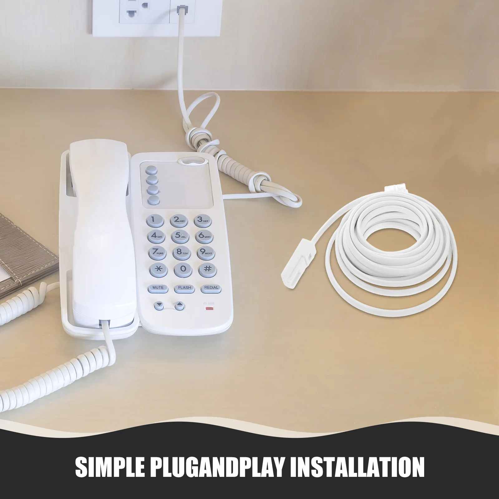 3M Telephone Cord Extension for Landline Phone Cable Uk Line Wire Home Office Reliable Connectivity Solution