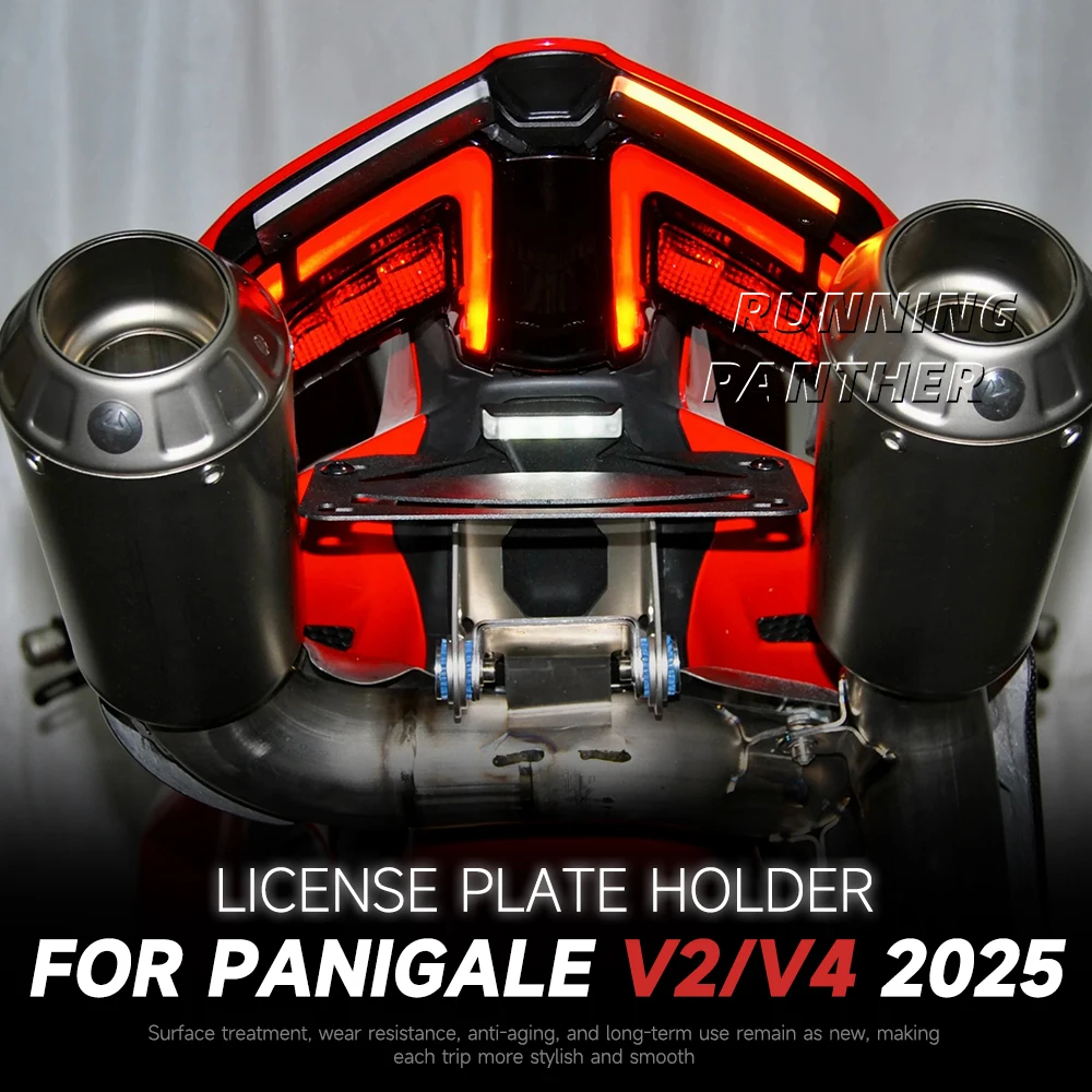 

Motorcycle Rear Short Tail Stock License Plate Holder Tailstock Frame Bracket For Streetfighte V4 V2 Panigale V2 V4 V4S 2025-