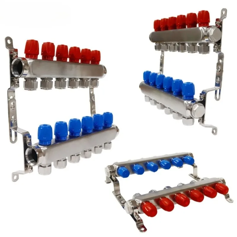 Colorful Stainless Steel Underfloor Heating Axial Pump Manifold Collector with Factory Direct Price