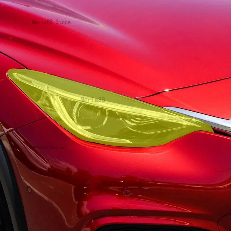 

For INFINITI QX30 2017-2018 Car Headlight Protective Film Transparent Black TPU Car Light Repair Sticker Accessories