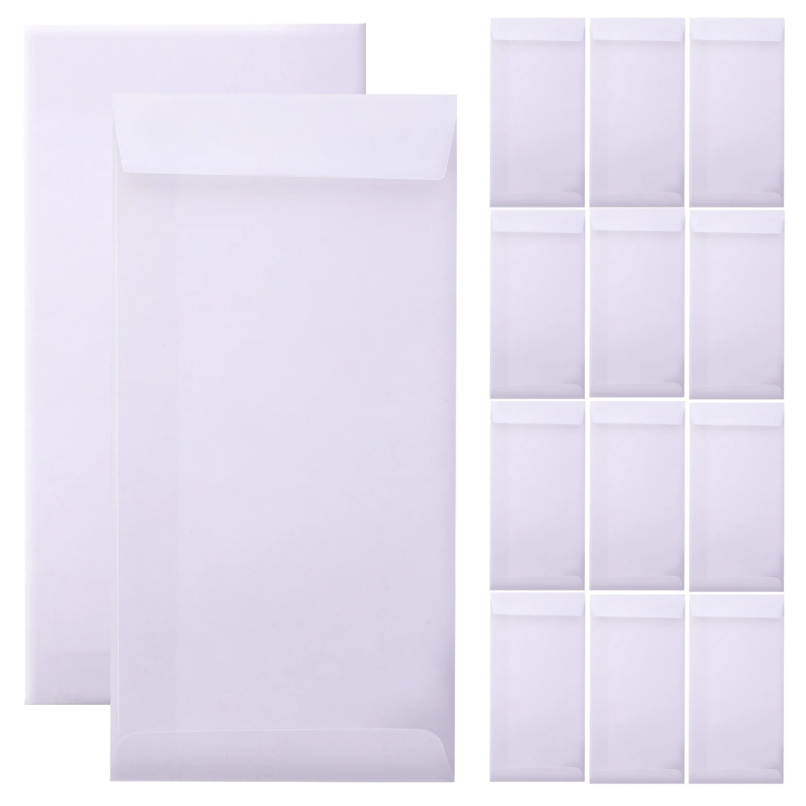 

60 Pcs Coin Envelopes Kraft Paper Self Seal Large Capacity Business Card Holders Letter Size Mailing Envelopes invitations