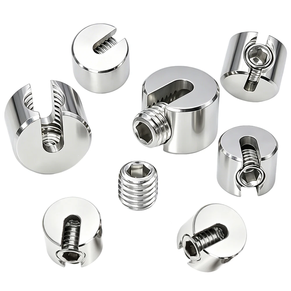 316 Stainless Steel Cable Clamp  Used for 2-8mm Cable Rope  Used for Outdoor Fixation of Potted Plants  Clothing  Gardens  etc