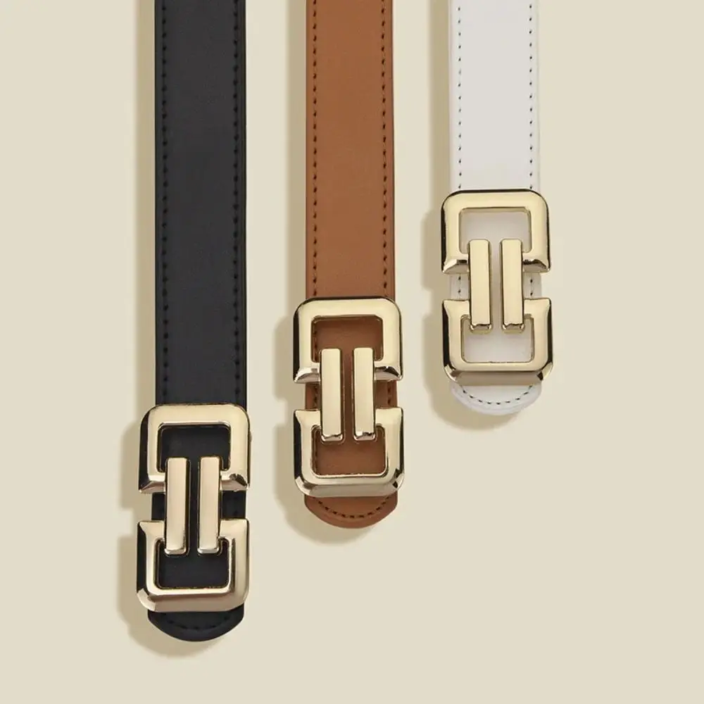 Gifts PU Women Belt Adjustable Multicolor Waist Belt Alloy Buckle Slim Pants Belt Women's Accessories