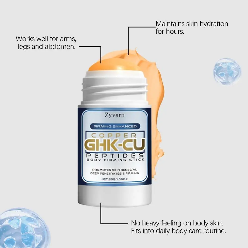 Copper GHK-Cu Peptides Body Firming Stick Promotes Skin Renewal Deep Penetrates Firming Enhanced Nourishing Face Body Care Stick