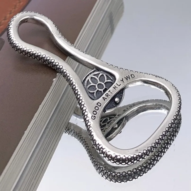 S925 Pure Silver Cherry Blossom Beer Bottle Opener Bottle Opener Wine Driver Opener Accessories