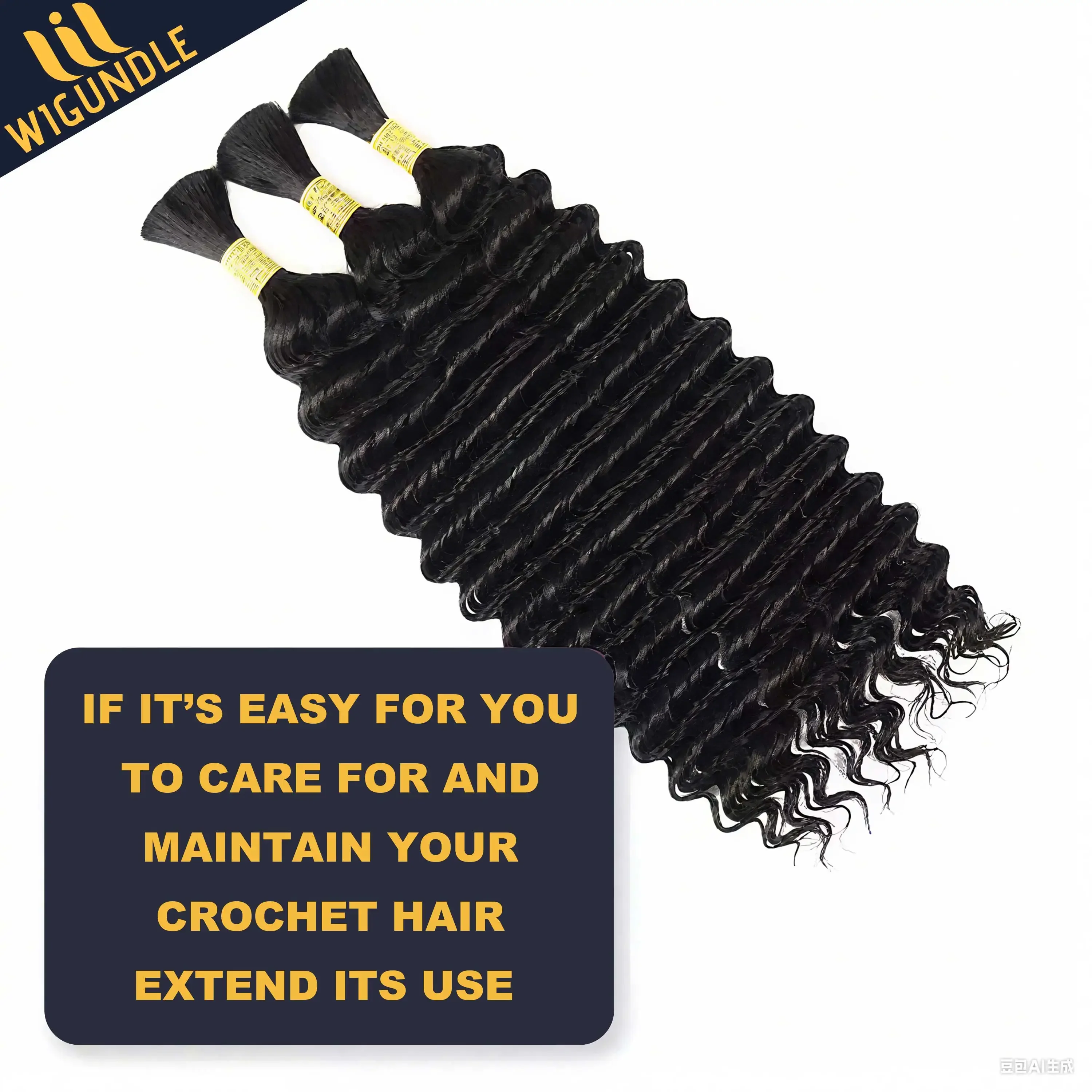 

16 22-дюймовые глубокие волны, объемное плетение волос без утка, наращивание волос для женщин, микро-искусственные локоны, мокрые синтетические косы в стиле бохо