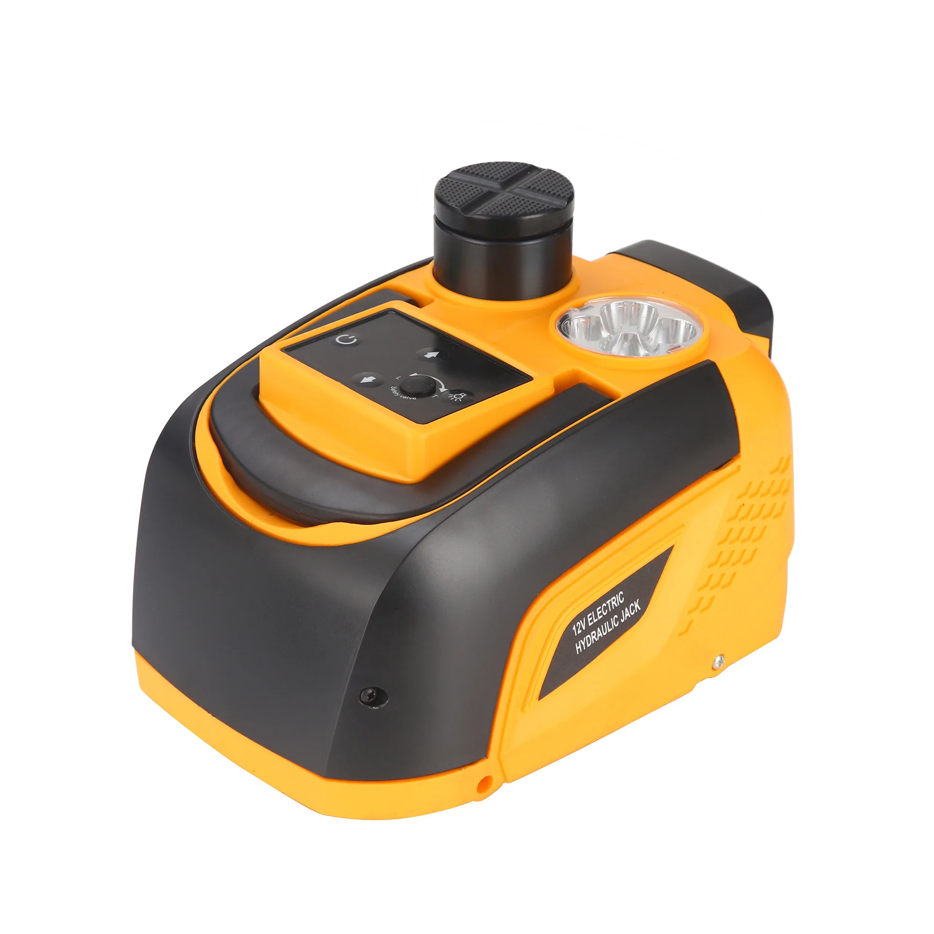 12V 5Ton Car Electric Hydraulic Floor Jack, Tire Inflator Pump and LED Flashlight 3 in 1 Set With Safe Hammer